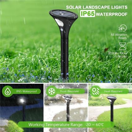LED Saules enerģijas lampa ar sensoru LED/1W/3,7V 6000K IP65