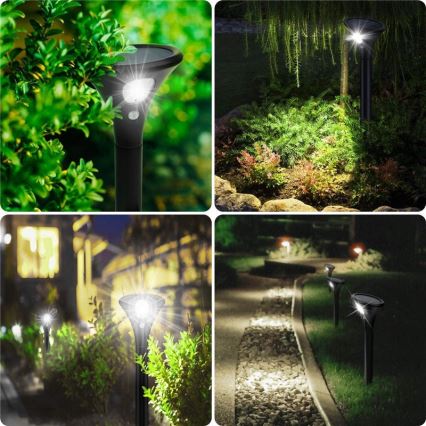 LED Saules enerģijas lampa ar sensoru LED/1W/3,7V 6000K IP65