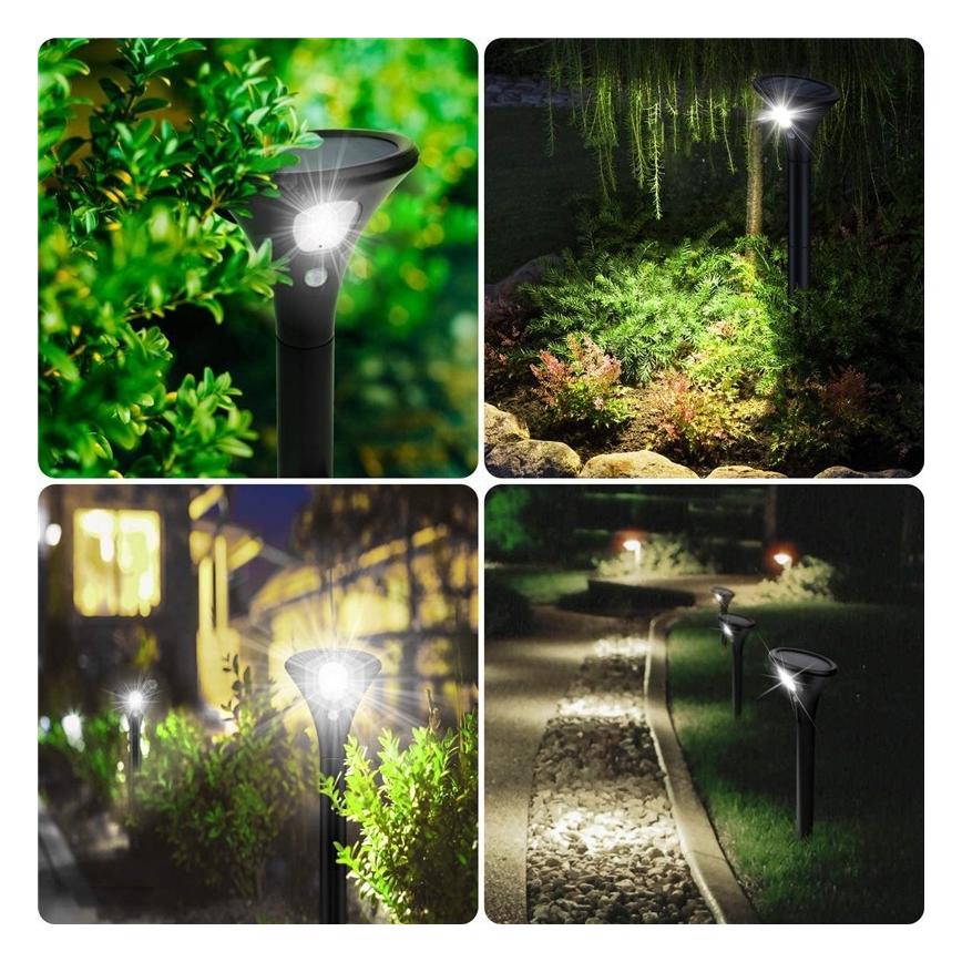 LED Saules enerģijas lampa ar sensoru LED/1W/3,7V 6000K IP65