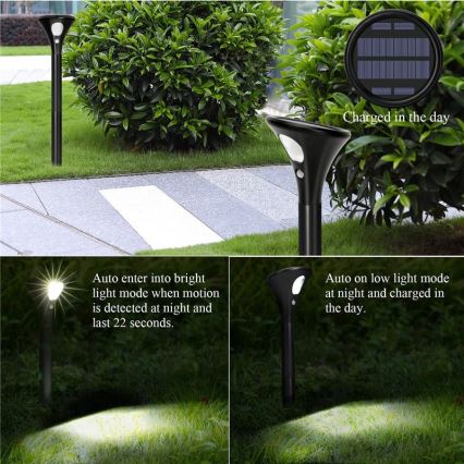 LED Saules enerģijas lampa ar sensoru LED/1W/3,7V 6000K IP65