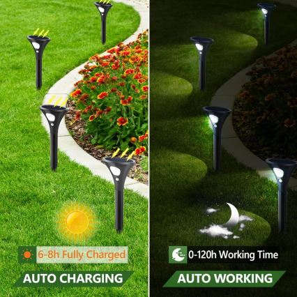 LED Saules enerģijas lampa ar sensoru LED/1W/3,7V 6000K IP65