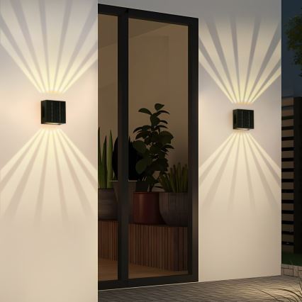 LED Saules enerģijas sienas lampa LED/2W/3,7V 4000K IP44 1300 mAh