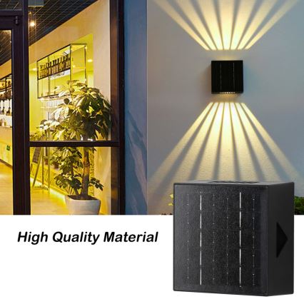 LED Saules enerģijas sienas lampa LED/2W/3,7V 4000K IP44 1300 mAh