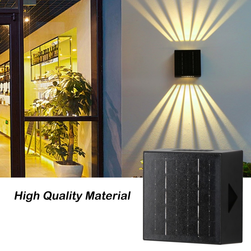 LED Saules enerģijas sienas lampa LED/2W/3,7V 4000K IP44 1300 mAh