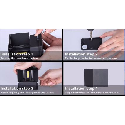 Immax 08510L - LED āra sienas gaismeklis DICE LED/6W/230V 3000K IP65