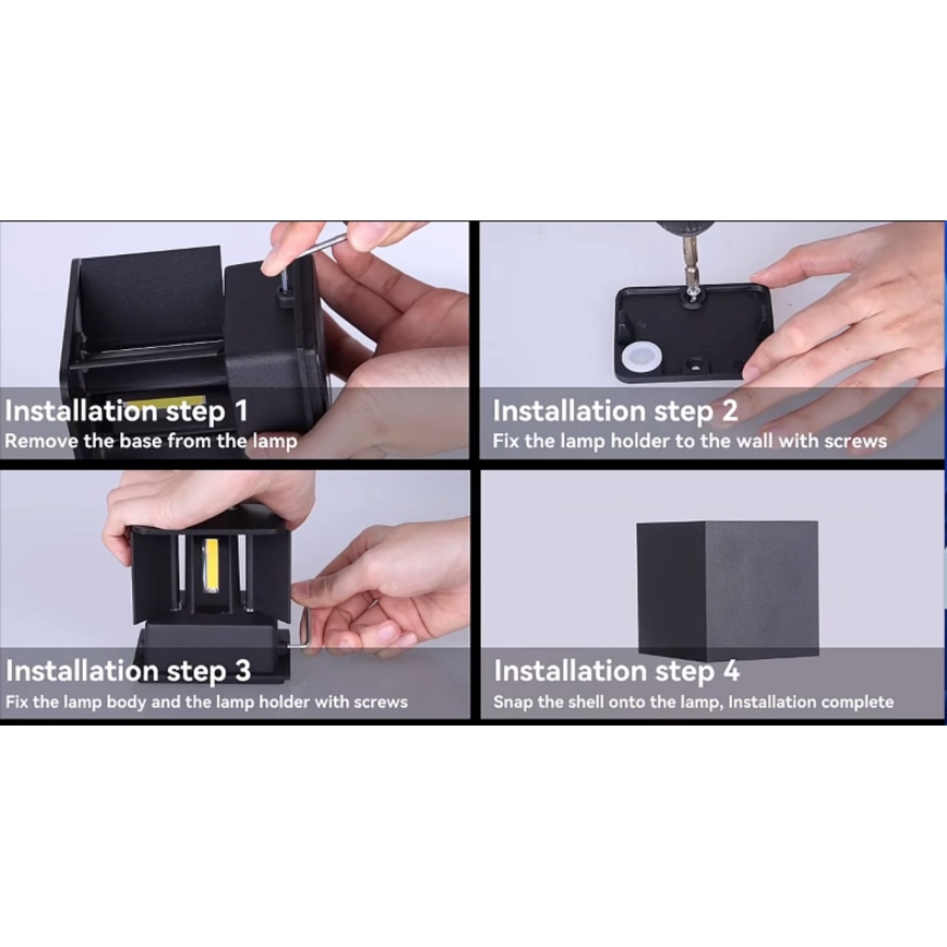 Immax 08510L - LED āra sienas gaismeklis DICE LED/6W/230V 3000K IP65