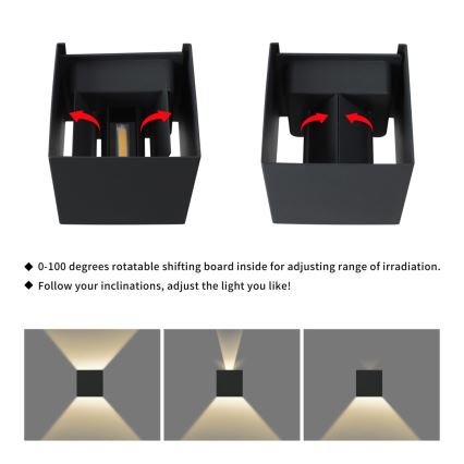 Immax 08510L - LED āra sienas gaismeklis DICE LED/6W/230V 3000K IP65