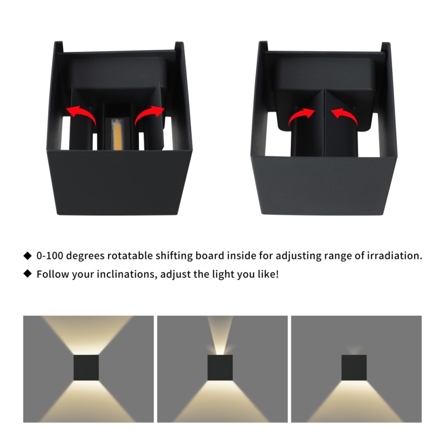 Immax 08510L - LED āra sienas gaismeklis DICE LED/6W/230V 3000K IP65