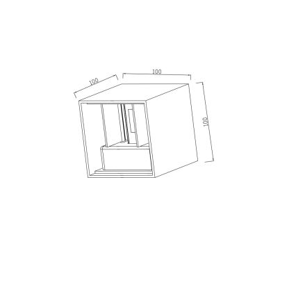 Immax 08510L - LED āra sienas gaismeklis DICE LED/6W/230V 3000K IP65