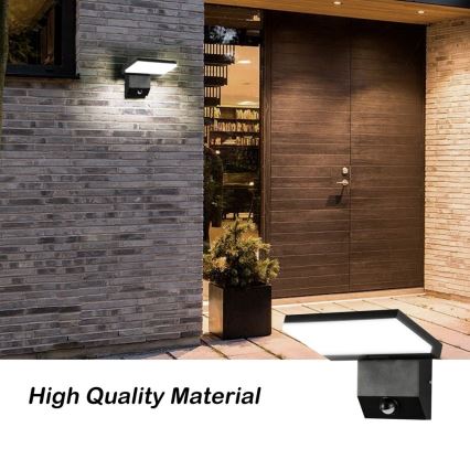 Āra LED sienas gaismeklis ar sensoru MODERN LED/18W/230V IP65