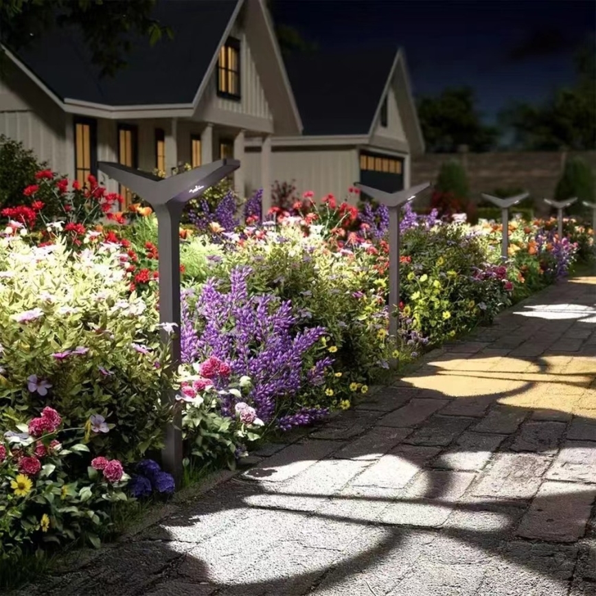 LED saules lampa ar sensoru SUN BUTTERFLY LED/1,5W/3,7V 3000/6000K IP65 1500 mAh