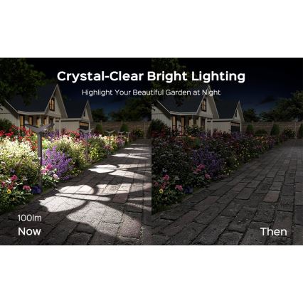 LED saules lampa ar sensoru SUN BUTTERFLY LED/1,5W/3,7V 3000/6000K IP65 1500 mAh