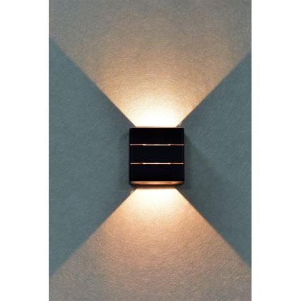 LED āra sienas gaismeklis LUXLINE 6W/230V 3000K IP54 melns