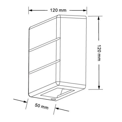 LED āra sienas gaismeklis LUXLINE LED/6W/230V 3000K IP54 ozols