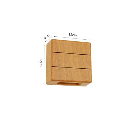 LED āra sienas gaismeklis LUXLINE LED/6W/230V 3000K IP54 ozols