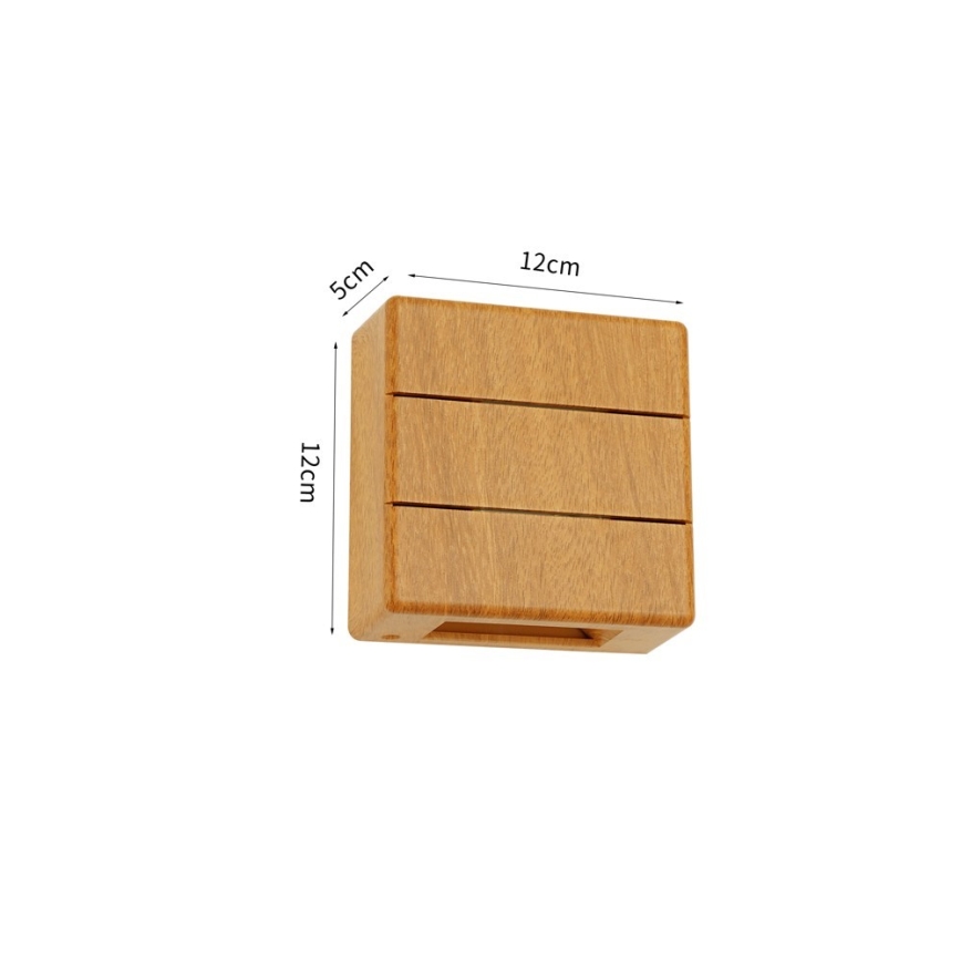 LED āra sienas gaismeklis LUXLINE LED/6W/230V 3000K IP54 ozols