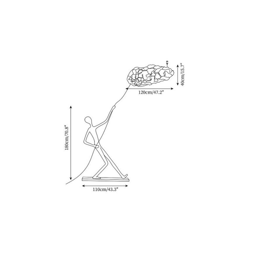 Grīdas lampa SILUETTE 6xE27/40W/230V 180 cm Dream Reach