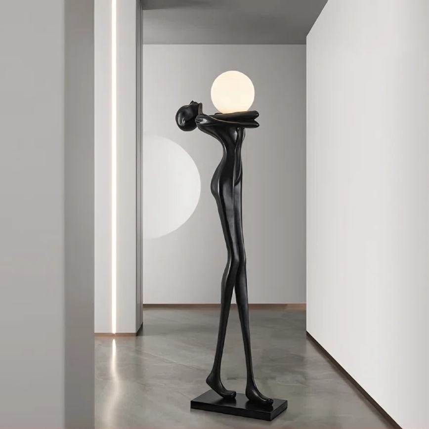 Grīdas lampa SILUETTE 1xE27/25W/230V, 175 cm — sievietes siluets