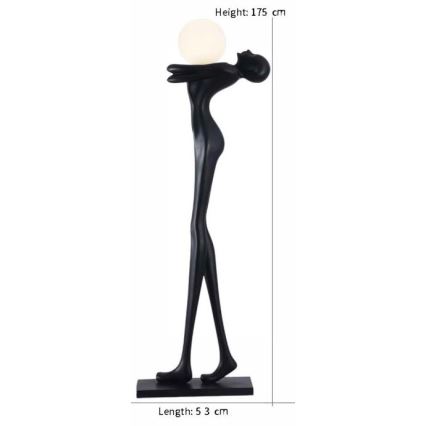 Grīdas lampa SILUETTE 1xE27/25W/230V, 175 cm — sievietes siluets