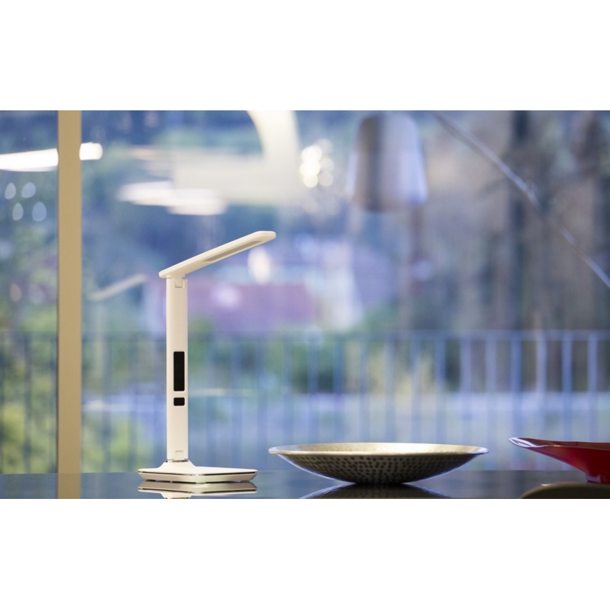 LED galda lampa ar displeju LED/9W/230V balta