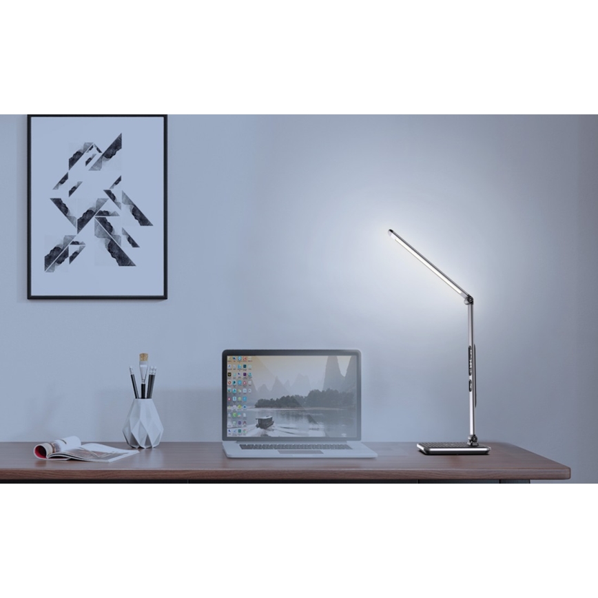 LED Aptumšojama galda lampa LED/8,5W/230V ar bezvadu uzlādi