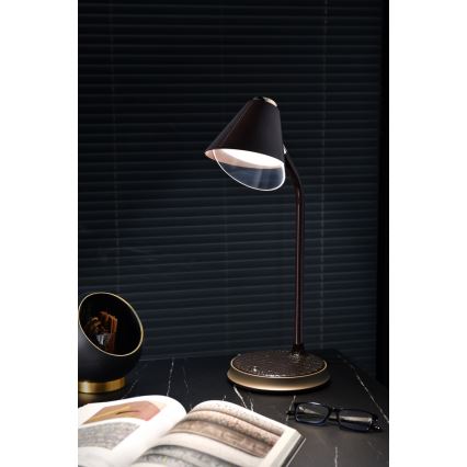 LED Aptumšojama galda lampa ar bezvadu uzlādi FINCH LED/9W/12/230V pelēka/spīdīgi hromēts