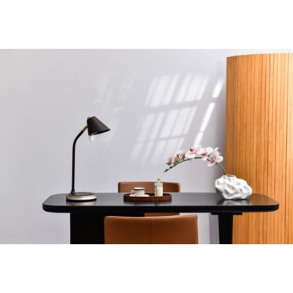 LED Aptumšojama galda lampa ar bezvadu uzlādi FINCH LED/9W/12/230V pelēka/spīdīgi hromēts
