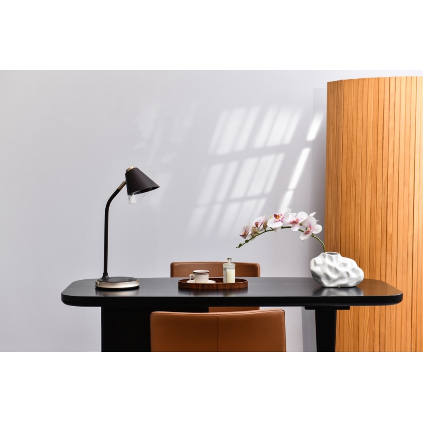 LED Aptumšojama galda lampa ar bezvadu uzlādi FINCH LED/9W/12/230V pelēka/spīdīgi hromēts