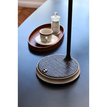 LED Aptumšojama galda lampa ar bezvadu uzlādi FINCH LED/9W/12/230V pelēka/spīdīgi hromēts