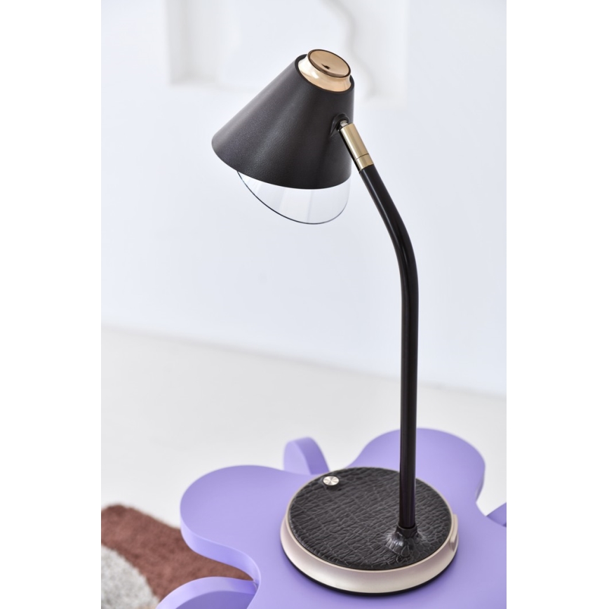 LED Aptumšojama galda lampa ar bezvadu uzlādi FINCH LED/9W/12/230V pelēka/spīdīgi hromēts