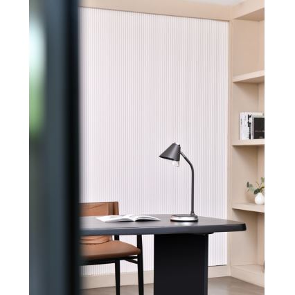 LED Aptumšojama galda lampa ar bezvadu uzlādi FINCH LED/9W/12/230V pelēka/spīdīgi hromēts