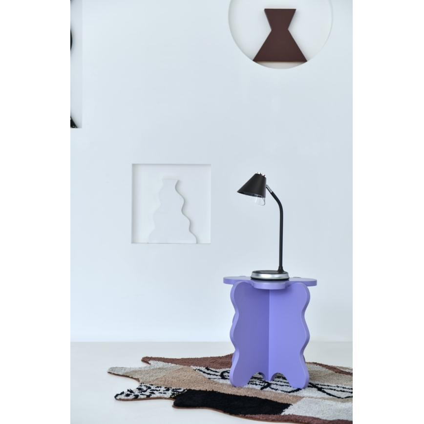 LED Aptumšojama galda lampa ar bezvadu uzlādi FINCH LED/9W/12/230V pelēka/spīdīgi hromēts