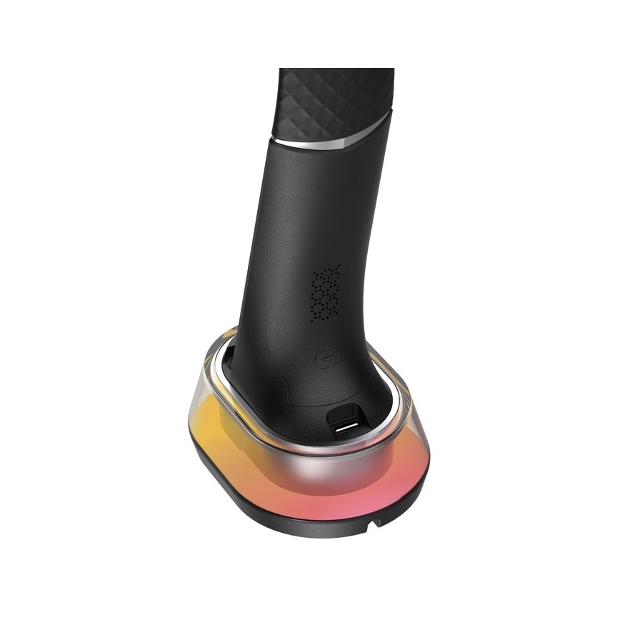 LED RGB Aptumšojama galda lampa ar bezvadu uzlādi CORELLA LED/7W/12/230V, melna