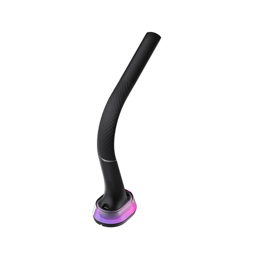 LED RGB Aptumšojama galda lampa ar bezvadu uzlādi CORELLA LED/7W/12/230V, melna