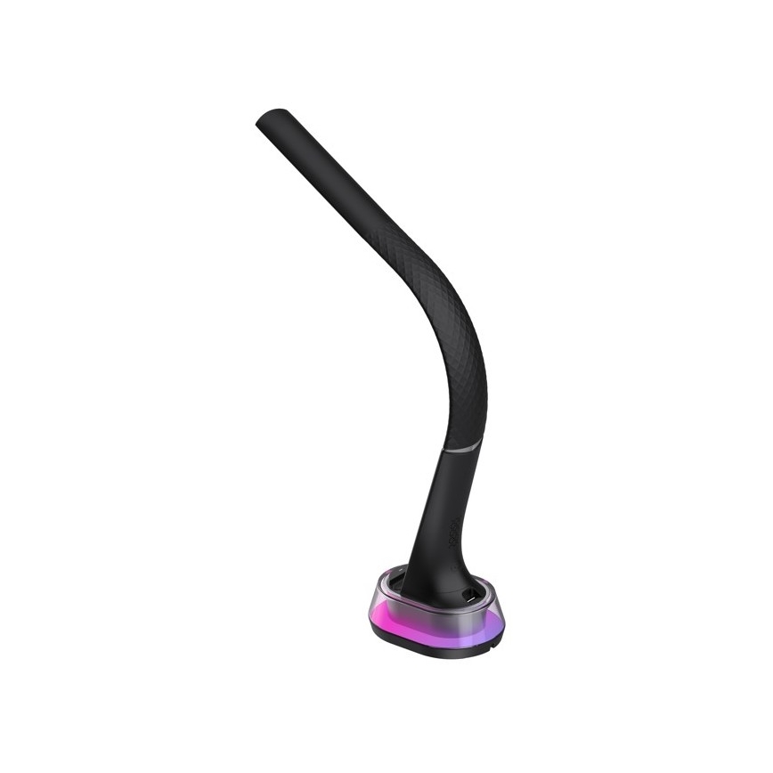 LED RGB Aptumšojama galda lampa ar bezvadu uzlādi CORELLA LED/7W/12/230V, melna