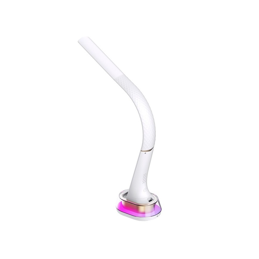 LED RGB Aptumšojama galda lampa ar bezvadu uzlādi CORELLA LED/7W/12/230V, balta