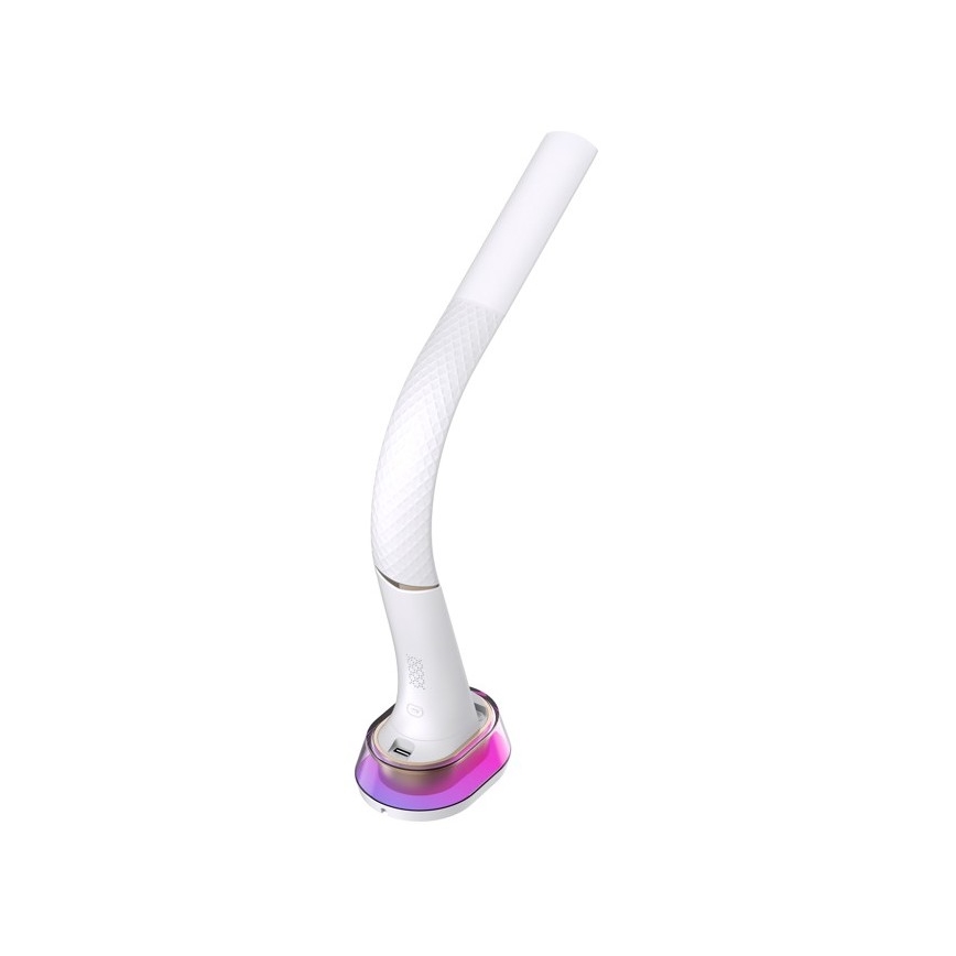 LED RGB Aptumšojama galda lampa ar bezvadu uzlādi CORELLA LED/7W/12/230V, balta