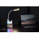 LED RGBW Aptumšojama galda lampa ar zīmuļu turētāju FALCON LED/10W/5V