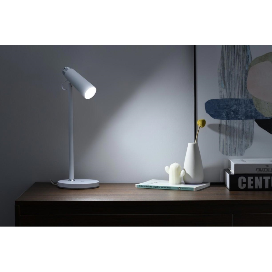 LED Aptumšojama galda lampa ar bezvadu Qi lādētāju TIT LED/12W/230V balta