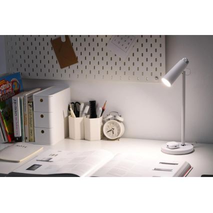 LED Aptumšojama galda lampa ar bezvadu Qi lādētāju TIT LED/12W/230V balta