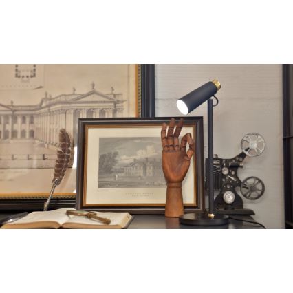 LED Aptumšojama galda lampa ar bezvadu Qi lādētāju TIT LED/12W/230V melna