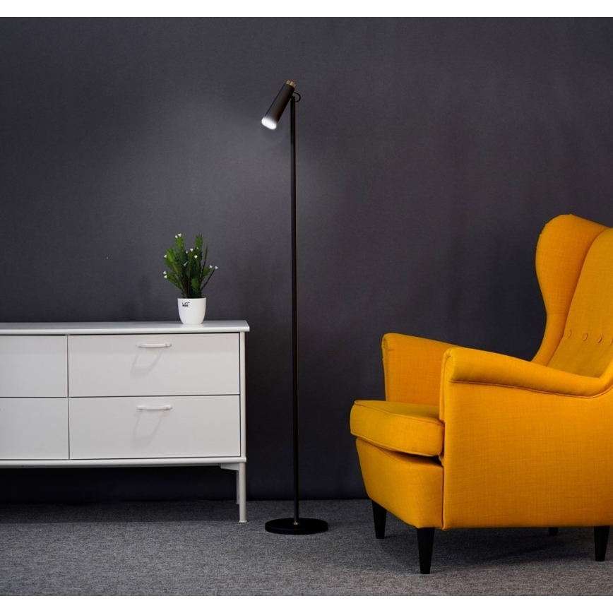 LED Aptumšojama grīdas stāvlampa TIT LED/6W/230V melna