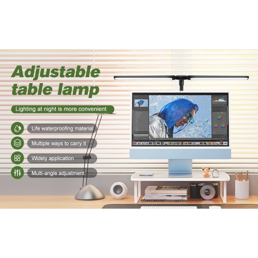 LED Pielāgojama aptumšojama monitora apgaismojums OFFICE LED/24W/230V 2700-6300K CRI 95