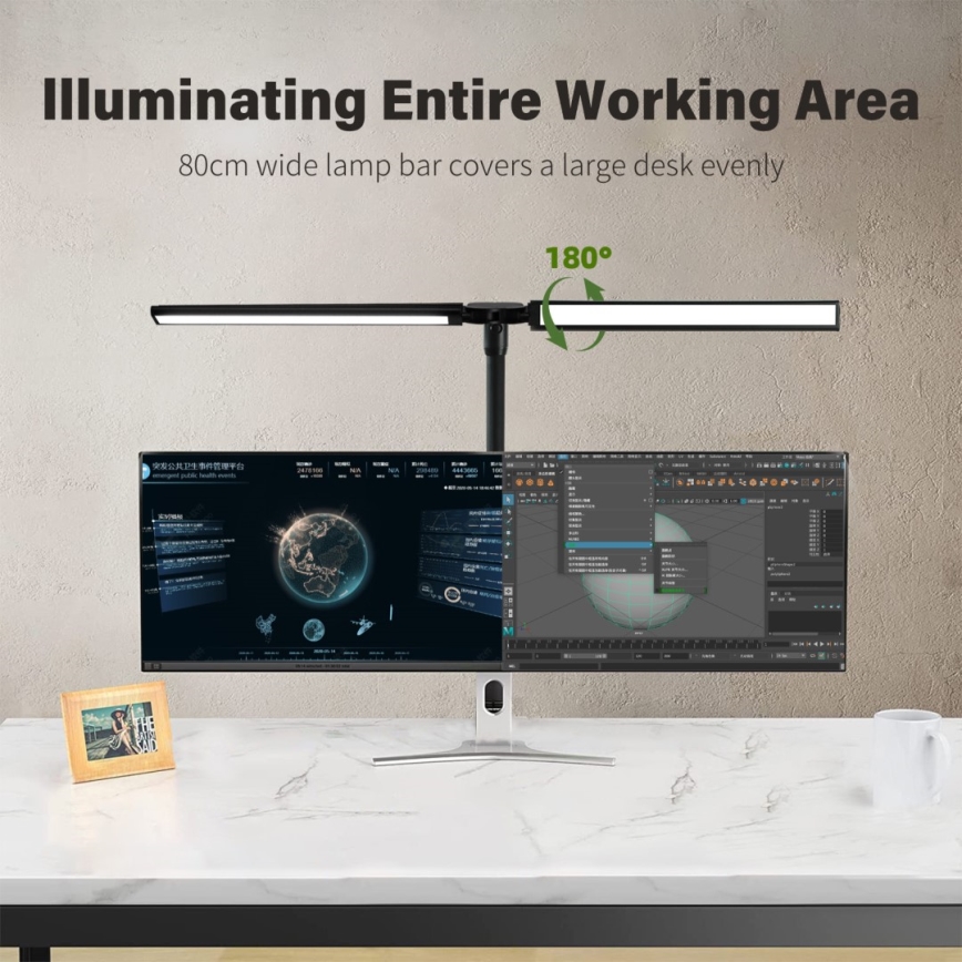 LED Pielāgojama aptumšojama monitora apgaismojums OFFICE LED/24W/230V 2700-6300K CRI 95