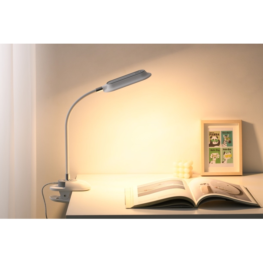 LED+CCT Regulējama galda lampa ar skavu CLIP LED/7,5W/230V 3000/4200/5000K balta