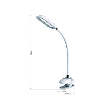 LED+CCT Regulējama galda lampa ar skavu CLIP LED/7,5W/230V 3000/4200/5000K balta