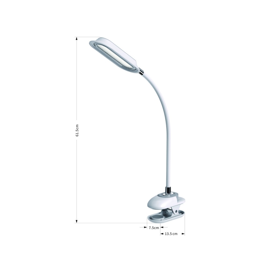 LED+CCT Regulējama galda lampa ar skavu CLIP LED/7,5W/230V 3000/4200/5000K balta
