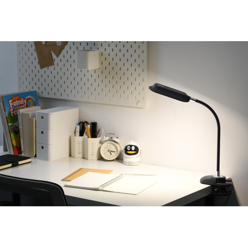 LED+CCT Regulējama galda lampa ar skavu CLIP LED/7,5W/230V 3000/4200/5000K melna
