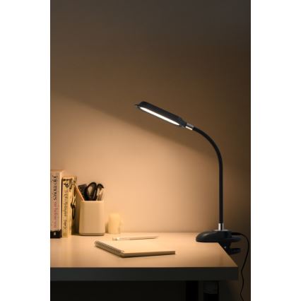 LED+CCT Regulējama galda lampa ar skavu CLIP LED/7,5W/230V 3000/4200/5000K melna