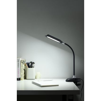 LED+CCT Regulējama galda lampa ar skavu CLIP LED/7,5W/230V 3000/4200/5000K melna